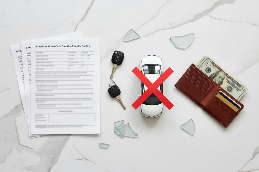 Checklist comparing rental car coverage options for different traveler types