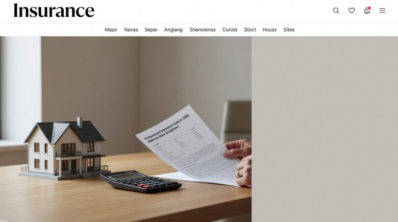 Map of the United States showing average homeowners insurance cost by state in 2026