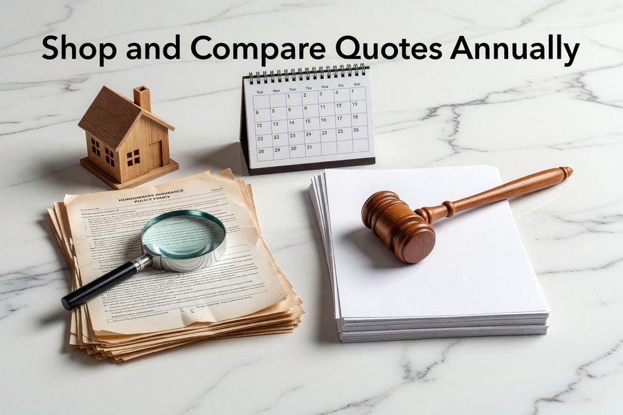 Infographic showing six proven strategies to reduce homeowners insurance premiums with estimated savings percentages