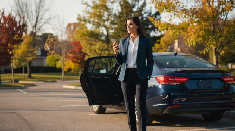 Driver comparing car insurance quotes on a laptop after an at-fault accident