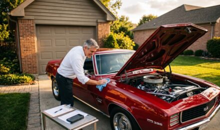Vintage classic car parked outdoors representing classic car insurance coverage for collectors and weekend drivers