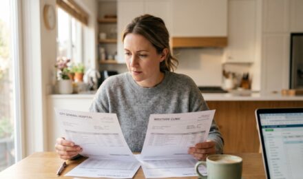 Side-by-side comparison chart of health insurance copay vs coinsurance costs