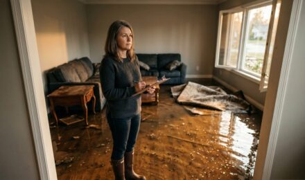 Side-by-side comparison of flood insurance and homeowners insurance policies covering water damage