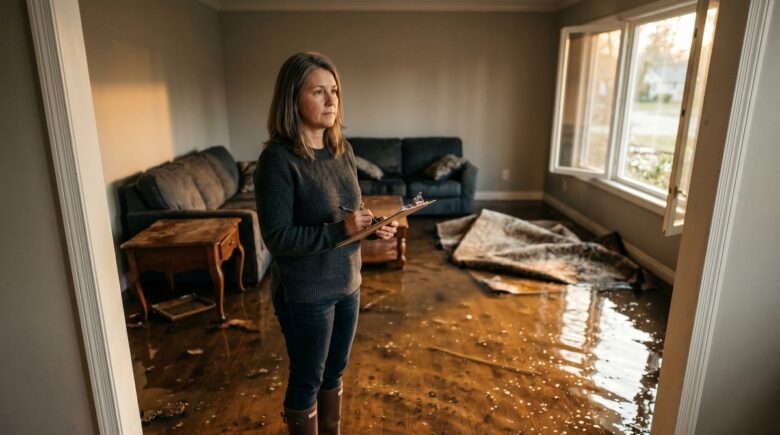 Side-by-side comparison of flood insurance and homeowners insurance policies covering water damage