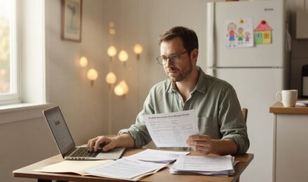 Person reviewing health insurance options on a laptop after a job loss
