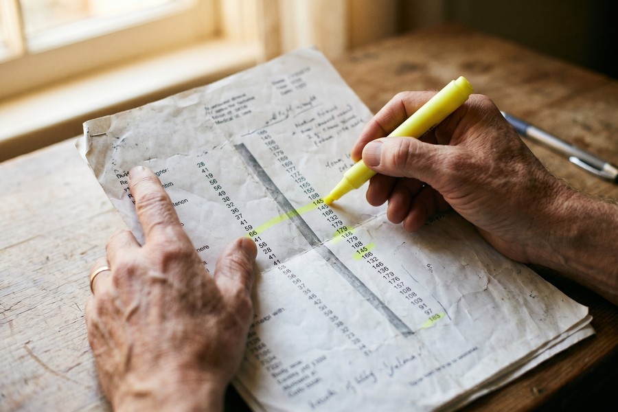 Annotated sample EOB document with labeled sections including billed amount, allowed amount, and patient responsibility
