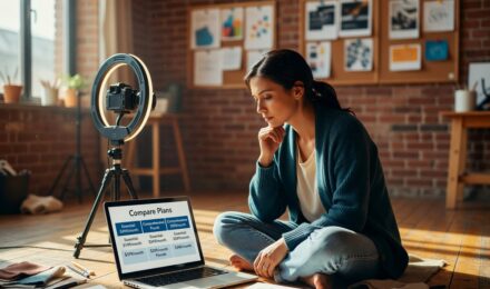 Gig worker reviewing health insurance coverage options on a laptop