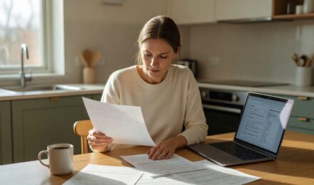 Person reviewing health insurance enrollment documents with a calendar highlighting a waiting period start date