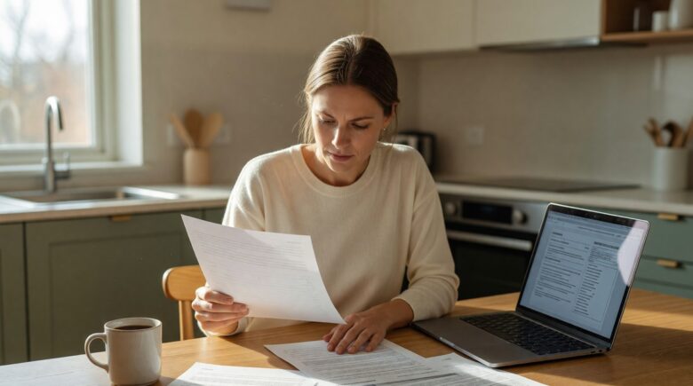 Person reviewing health insurance enrollment documents with a calendar highlighting a waiting period start date