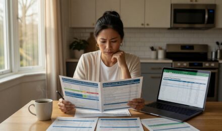 Side-by-side comparison chart of high-deductible and traditional health plan annual costs