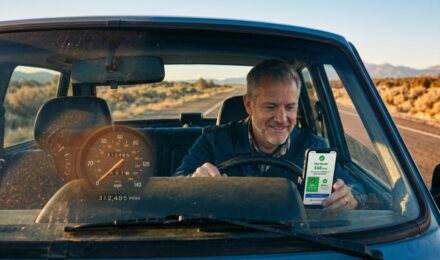 High-mileage driver reviewing auto insurance policy options on a laptop to find lower rates