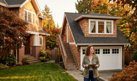 Detached garage and guest house on a residential property covered by homeowners insurance