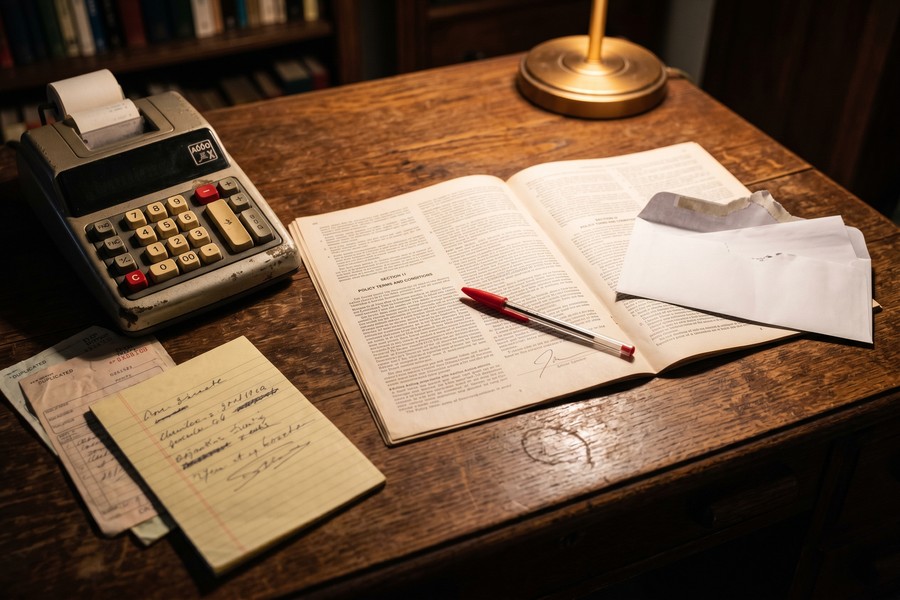 Independent insurance agent reviewing bundled policy options with a retired couple