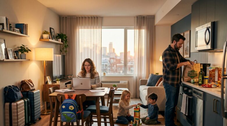 Homeowner reviewing loss of use coverage details in their insurance policy at a kitchen table