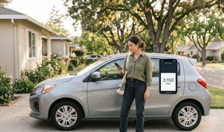 Driver checking odometer to illustrate pay per mile insurance savings for low-mileage drivers
