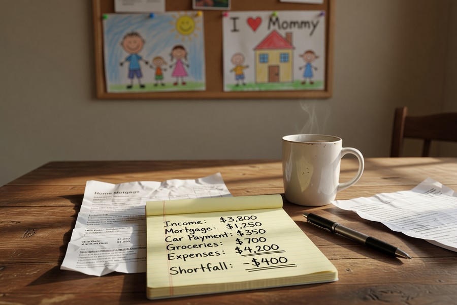 Infographic showing the coverage gap between recommended and average life insurance amounts