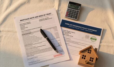 Comparison chart showing term life insurance versus mortgage protection insurance costs and benefits